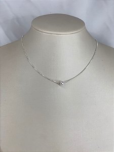 COLAR PRATA COM BOLINHA