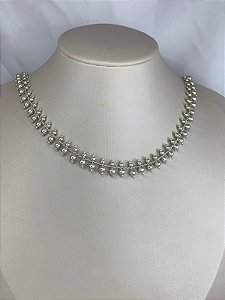 COLAR PRATA COM BOLINHAS