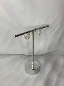 ARGOLA CORAÇÃO CRAVEJADA M PRATA