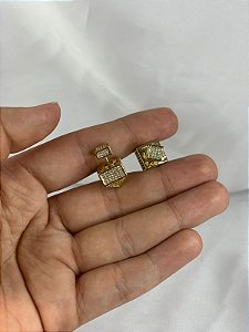 BRINCO LUXO DOURADO CRAVEJADO