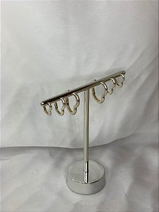 TRIO DE ARGOLA PRATAS CORAÇÃO