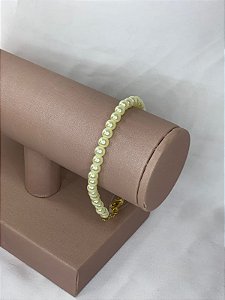 PULSEIRA DE PERÓLAS DOURADA