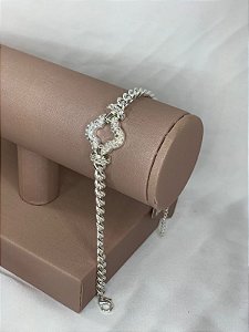 PULSEIRA VAN CLEEF CRAVEJADA PRATA