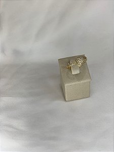 ANEL DOURADO CRAVEJADO REGULÁVEL