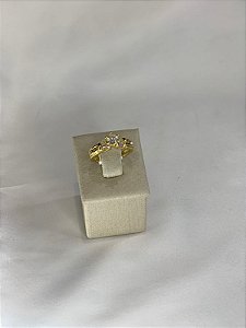 ANEL SOLITARIO DOURADO