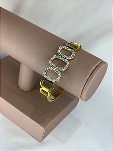 BRACELETE AÇO DOURADO