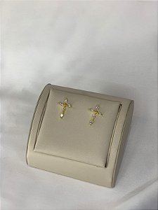BRINCO DE CRUZ CRAVEJADA DOURADO