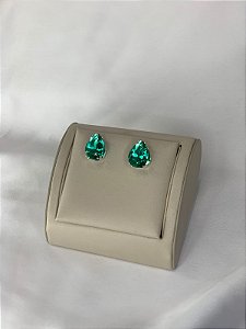 BRINCO GOTA VERDE ÁGUA PRATA