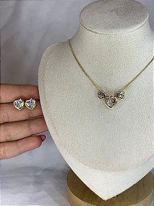 CONJUNTO CORAÇÃO DOURADO