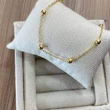 PULSEIRA ESFERAS M BANHO OURO
