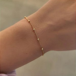 PULSEIRA BOLINHAS P BANHO OURO