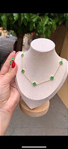 CONJUNTO VAN CLEEF VERDE AÇO