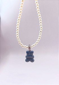 COLAR TED LILAS EM PEROLAS