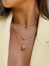 COLAR BOLINHAS DOURADA