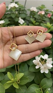 CONJUNTO OLHO DE GATO QUADRADO