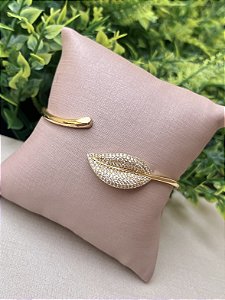 BRACELETE FOLHA OURO