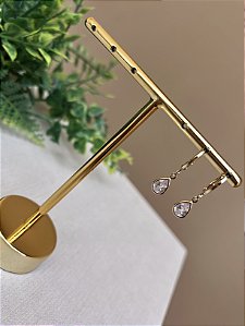 Brinco argolinha gota ouro
