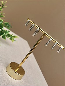 Trio de argolinhas quadrada baguete rodio