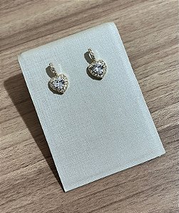 BRINCO CORAÇÃO CRAVEJADO COM ZIRCONIA OURO