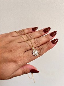 COLAR PONTO DE LUZ CRAVEJADO