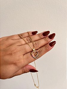 COLAR CORAÇÃO LAÇO COLORS