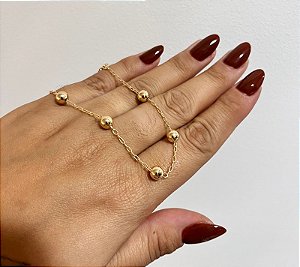 PULSEIRA BOLINHAS M OURO
