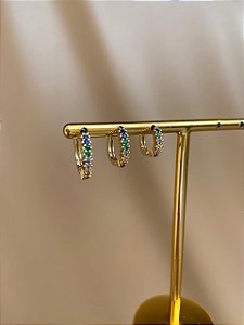 TRIO DE ARGOLINHAS CLIC COLORS OURO