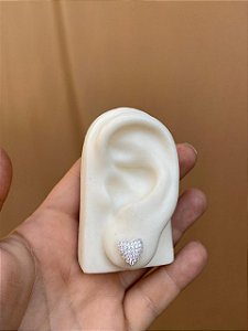 BRINCO CORAÇÃO CRAVEJADO PRATA