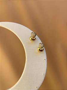 BRINCO CORAÇÃO LISO E CRAVEJADO