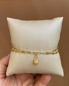 PULSEIRA GOTINHA CRISTAL CRAVEJADA