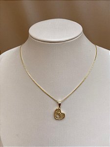 COLAR CORAÇÃO LOVE DE PATINHA 45CM