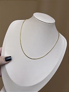 COLAR RABO DE RATO AÇO INOX DOURADO