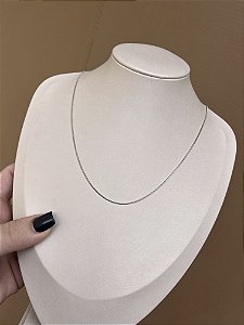 COLAR RABO DE RATO AÇO INOX SILVER - 1MM
