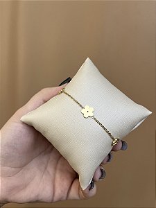 PULSEIRA AÇO INOX FLOR LISA E VAZADA