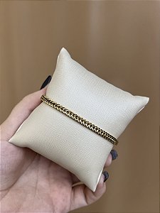 PULSEIRA MALHA TRANÇADA AÇO INOX