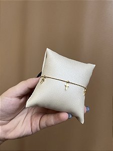 PULSEIRA RABO DE RATO COM CRUCIFIXOS