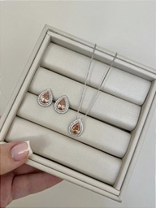 Conjunto gota crav champagne