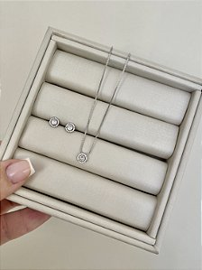 Conjunto ponto de luz crav cristal