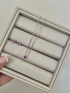 Conjunto ponto de Luz crav pink