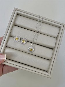 Conjunto red. crav dupla Citrino