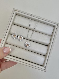 Conjunto red. crav dupla Champagne