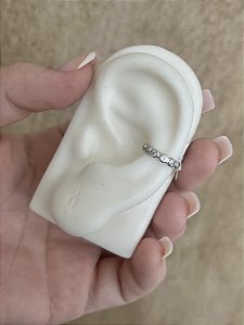 PIRCING FAKE OVAIS NO CRISTAL PRATA