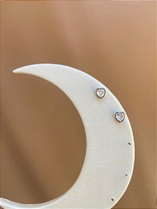 BRINCO CORAÇÃO CRISTAL PRATA 925