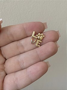 PINGENTE PARA COLAR LOVE PATINHA CRAVEJADO COLOR