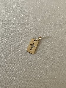 PINGENTE CHAPINHA CRUZ VAZADA