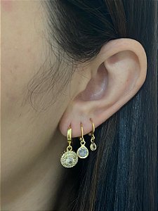 BRINCO ARGOLA CLICK PING REDONDO CRAV NO CRISTAL