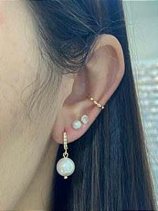 BRINCO TRIO DE PEROLA E PONTO DE LUZ