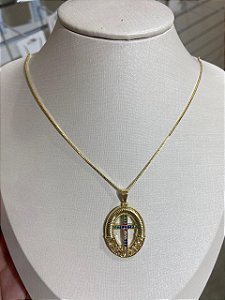 COLAR MALHA PAI NOSSO COM CRUZ VAZADO CRAV COLOR