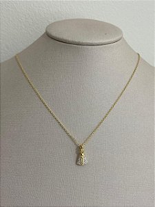 COLAR PING NOSSA SENHORA CRAVEJADA NO CRISTAL