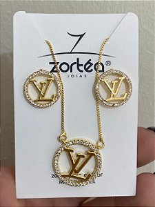 CONJUNTO LOUIS VUITTON VAZADO CRAVEJADO